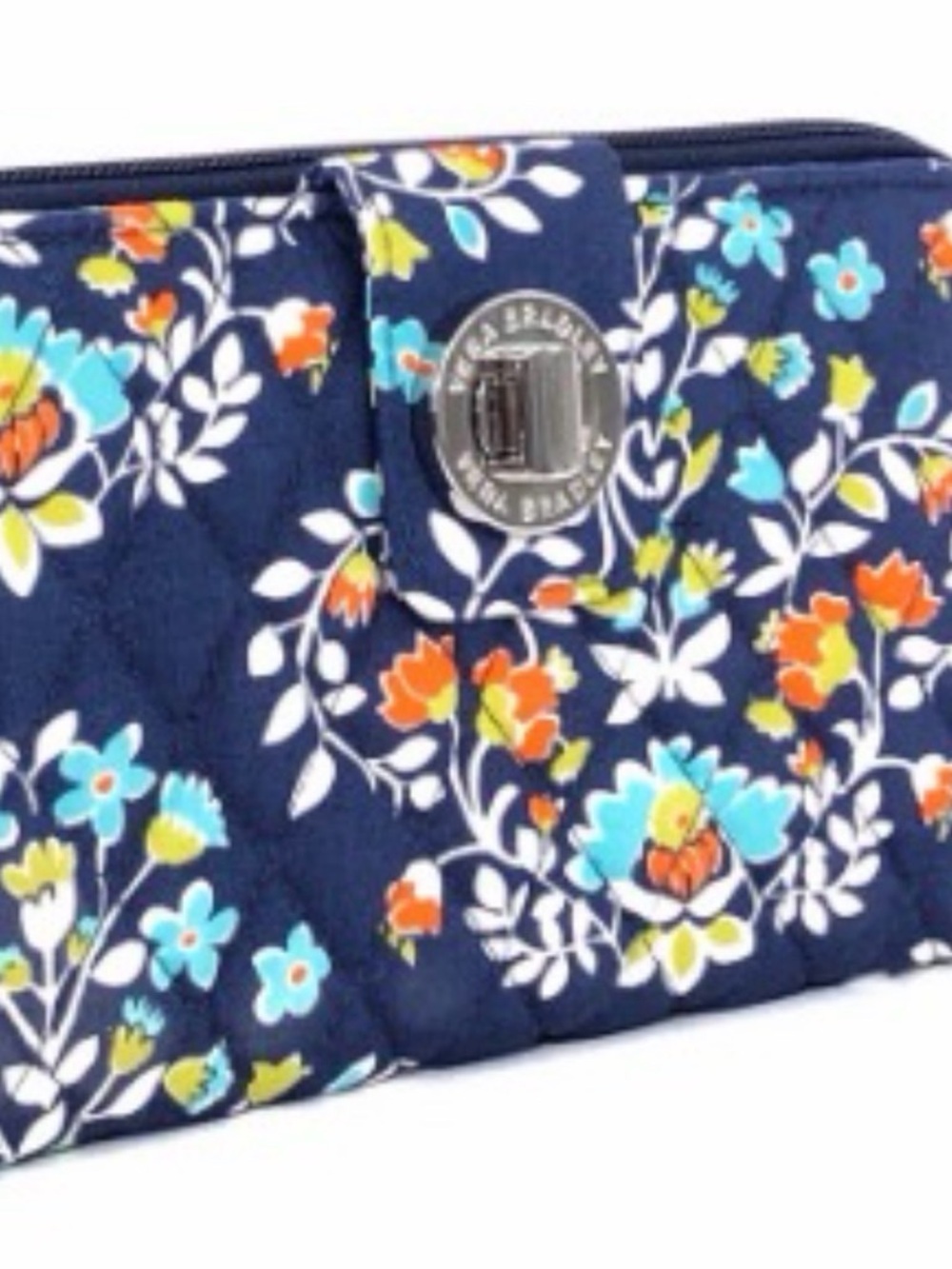 Vera Bradley Chandelier Floral  Turn-Lock Wallet RETIRED PRINT